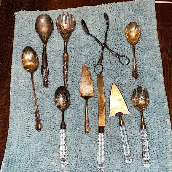 1847 Rogers Bros Other - Vintage Authentic Set Of 10 Stamped Sterling Silver Kitchen Utensils
